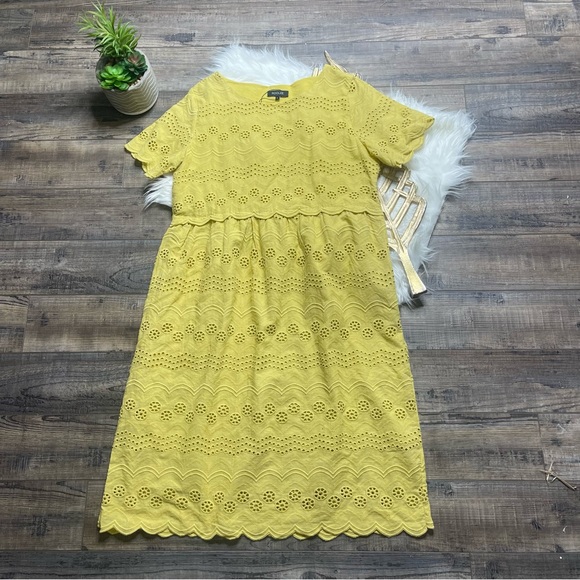 Roolee Dresses & Skirts - Roolee Yellow Eyelet Empire Waist Dress
